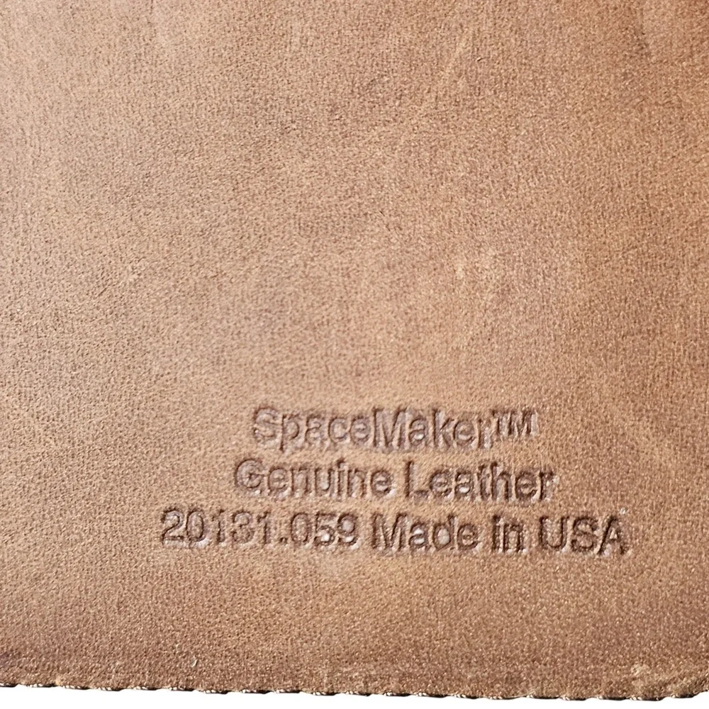 Vintage 90s Franklin Covey Brown Tan Leather 7-Ring Zip Planner USA Academia